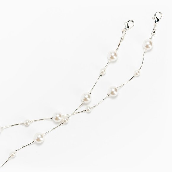 Pearl Face Mask with chain & Luxury Hairclip